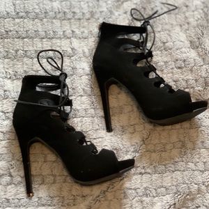 Black Strappy Stilettos